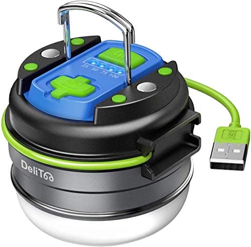 DeliToo LED Lantern Rechargeable Flashlight with USB Charging Magnet, 3 Light Modes, 3000mAh Large Capacity IP65 Waterproof Outdoor Camping Light for Gift