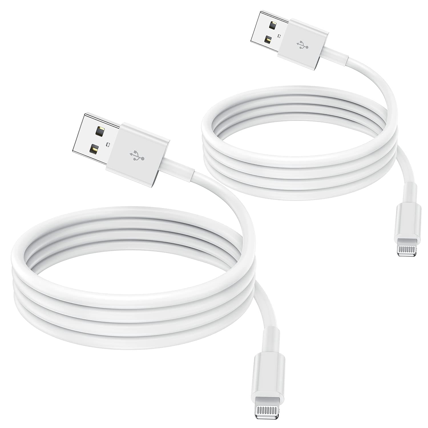 2 Pack Apple MFi Certified iPhone Charger Cable 2m, Apple Lightning to USB Cable Cord 2 metres Fast Charging A pple Phone Long Cable for iPhone13/12/12 mini/ 11/11Pro/Max/X/XS/XR/XS Max/8/7/6/iPad