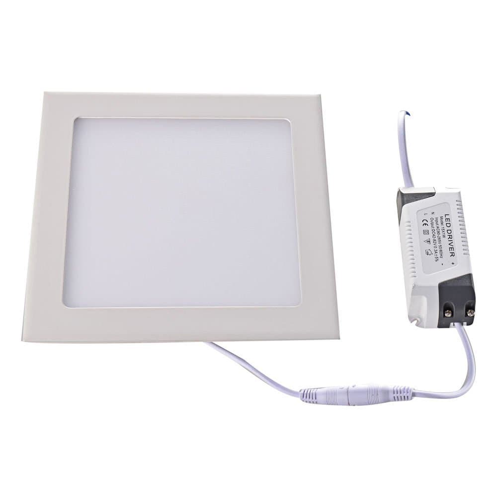 Led Panel 12w White Color Square Slim Ac85-265v 60 Pcs SMD 2835 Led Chip Spotlight High Powered Energy Efficient Long Life Interiors 50,000 Hours Ceiling Light
