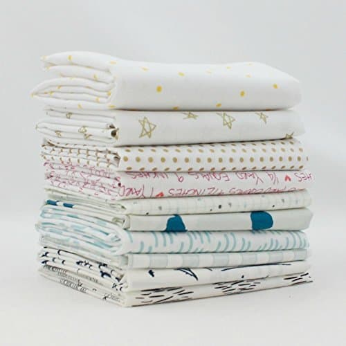 White Low Volume Precuts Fat Quarter Bundle (LV.10FQ) by Mixed Designers for Southern Fabric