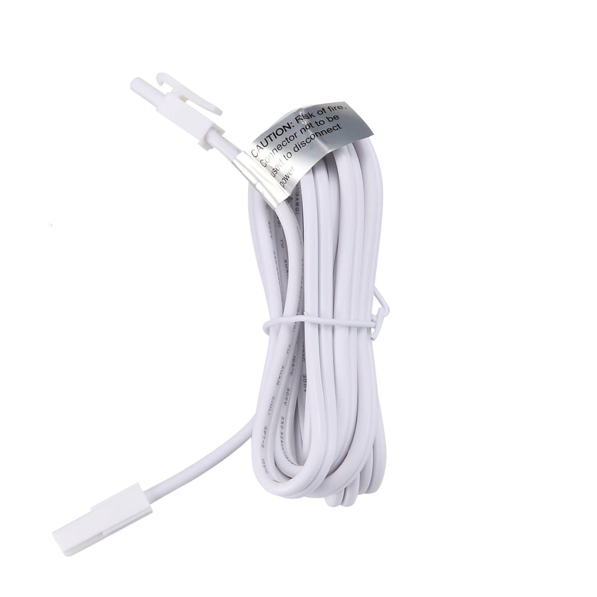 GETINLIGHT Connecting Cable for Puck Light IN-0107 & IN-0105 Series, Under Cabinet Lighting IN-0108 & IN-0109 Series, 2-Conductor, 2-Conductor, White Color, 60-inch, JC2-60-WH