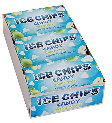 ICE CHIPS Xylitol Candy Tins (Sour Apple, 6 Pack) - Includes ICE CHIPS BAND as shown