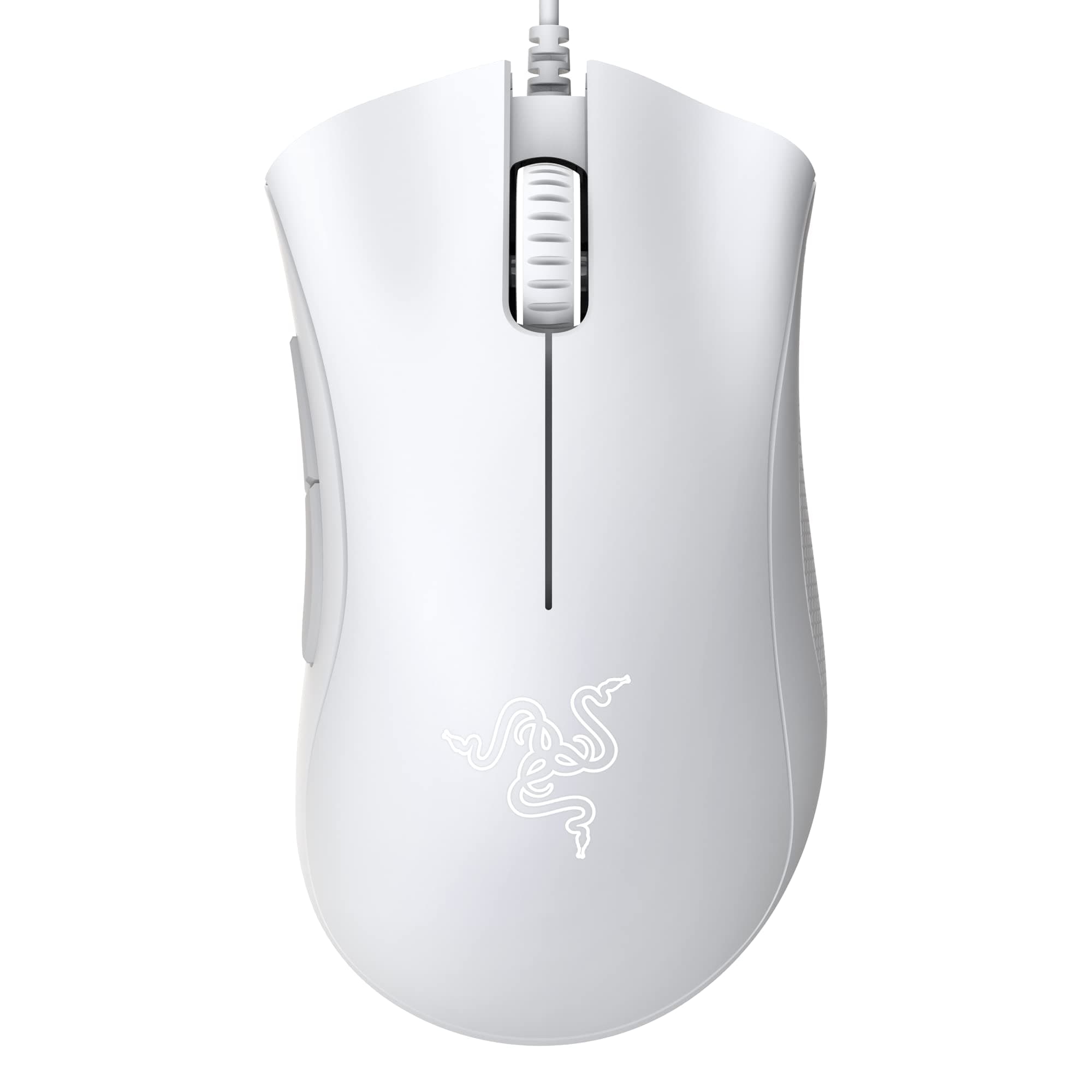 DeathAdder Essential Gaming Mouse: 6400 DPI Optical Sensor - 5 Programmable Buttons - Mechanical Switches - Rubber Side Grips - Mercury White