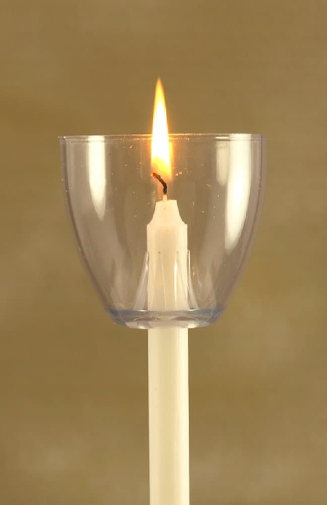 Clear Wind Cups with Candles - Made in USA
