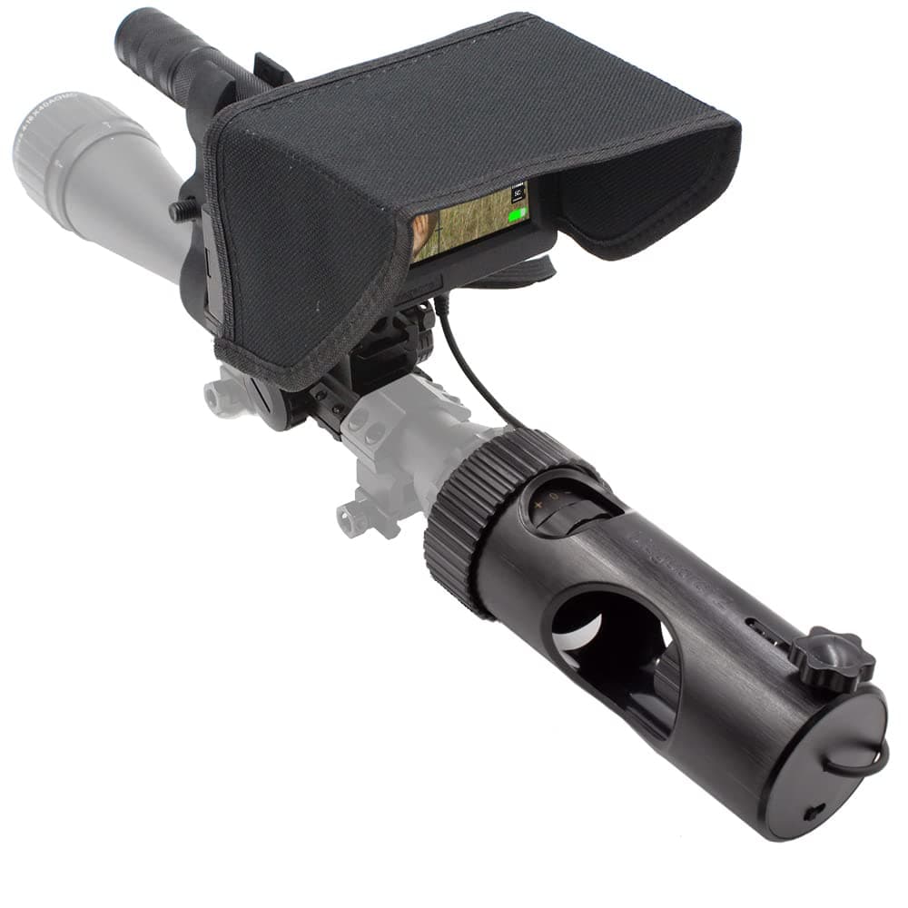 2A DIY 720P HD Night Vision Scope Attachment Camcorder with LCD Display and IR Flashlight for Rifle Airsoft Tactical Hunting (Without Battery and TF Card)