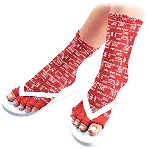 Pedisavers Toe Separator Pedicure Socks, Holiday Joy