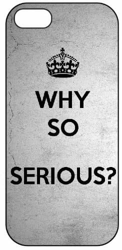 Funny Keep Calm Joker "Why So Serious?" 997, iPhone 5 Premium Hard Plastic Case, Cover, Aluminium Layer, Quote, Quotes, Motivational, Inspirational, Theme Shell