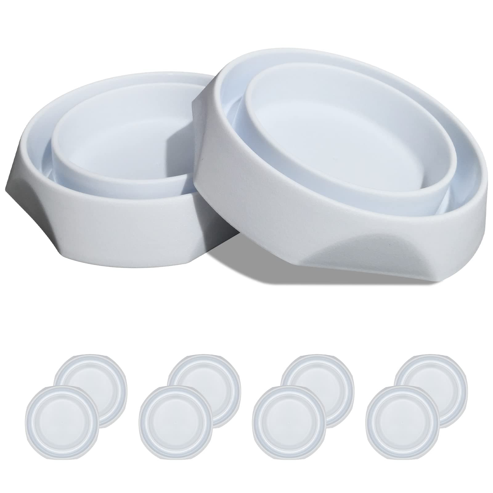 Bed Bug Interceptors with Anti Skid Pads | Bed Bug Traps and Detectors for Bedugs (White-8 Pcs)