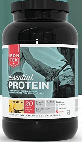 Iron Tek Essential Natural High Protein, Vanilla Cake, 1.6 LB by Iron-Tek