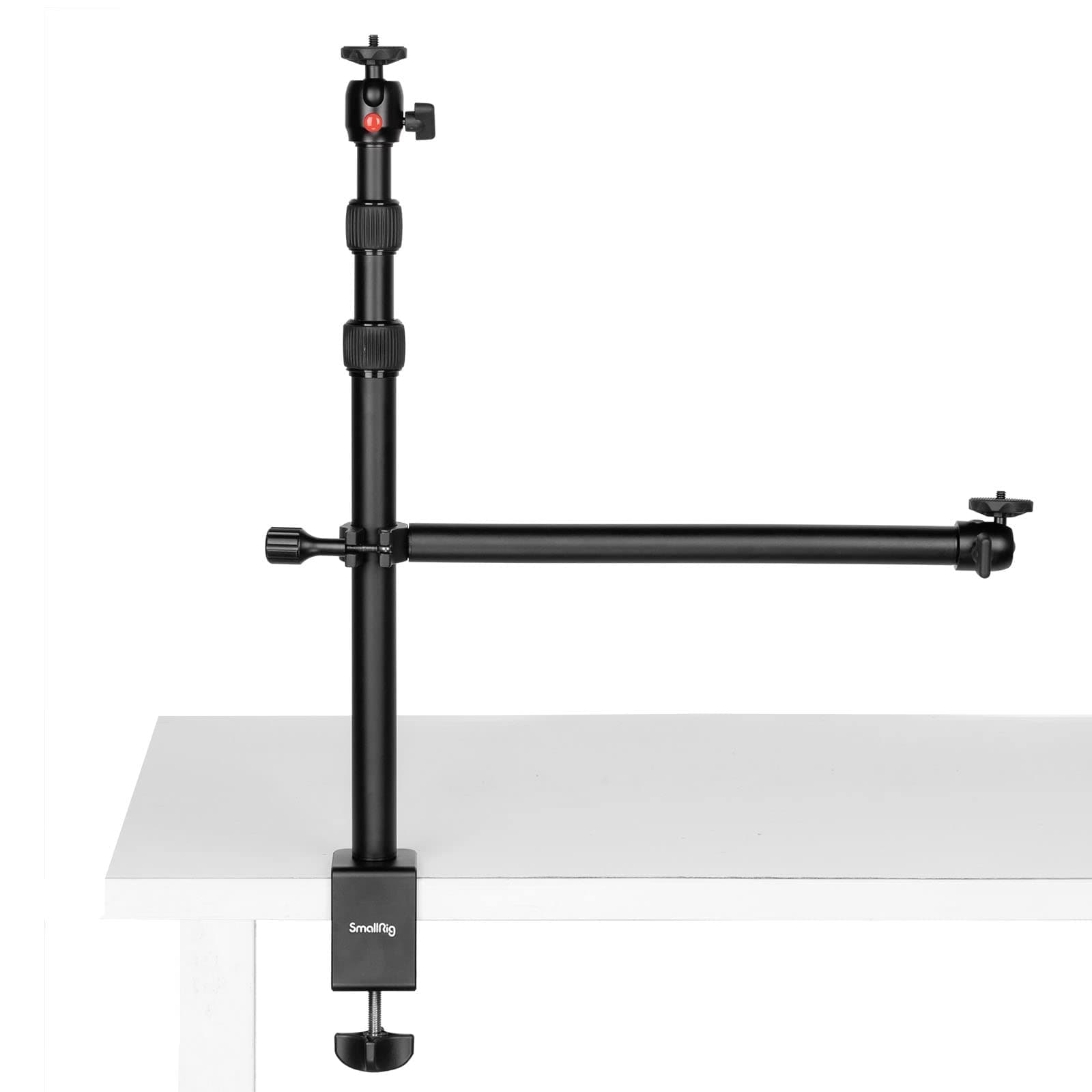 Camera Desk Mount Table Stand with Magic Arm and 1/4" Ball Head, 13"-35.4" Adjustable Light Stand, Tabletop C Clamp for DSLR Camera, Ring Light, Live Streaming, Photo Video Shooting - 3992
