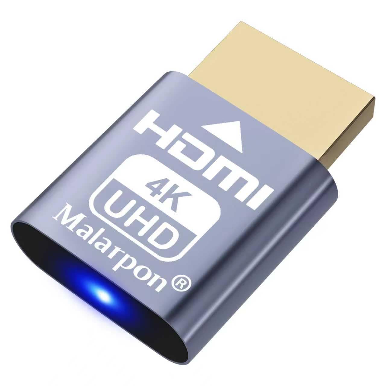 Malarpon HDMI Dummy Plug fit-Headless Display Emulator DDC EDID Headless Ghos...