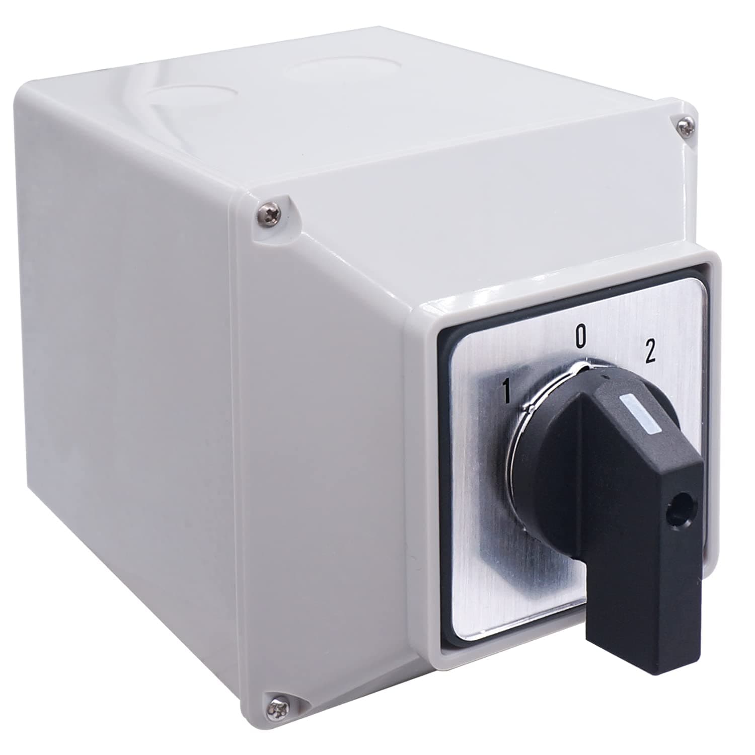 Taiss Momentary Push Button Switch Station Box + Changeover Switch 3 Position Selector Switch Box 12 Terminals 63A 690V Rotary Cam Selector Switch with Waterproof Exterior Box LW26-63/3-box
