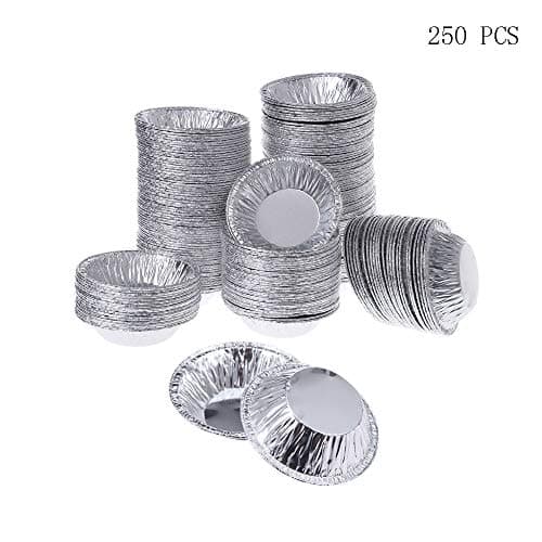 250pcs Disposable Baking Cupcake Egg Tart Mold Round