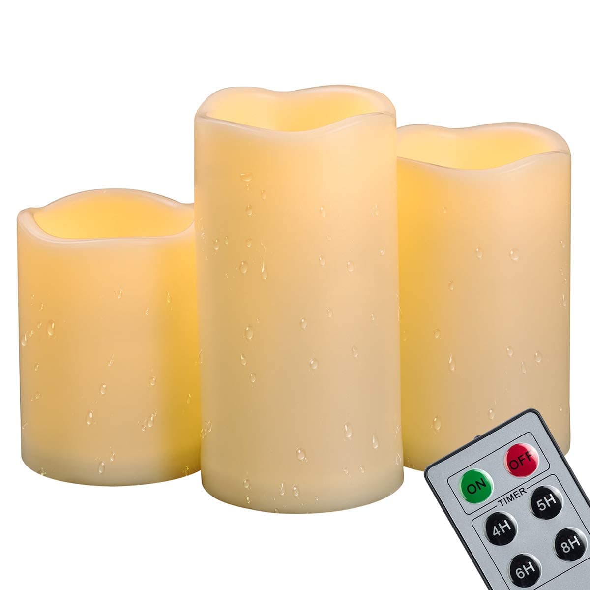 3" x 4" 5" 6" Waterproof Remote Candles