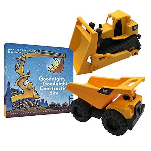 Growing Hero Goodnight Construction Site Gift Set (Bull Dozer & Dump Truck)…