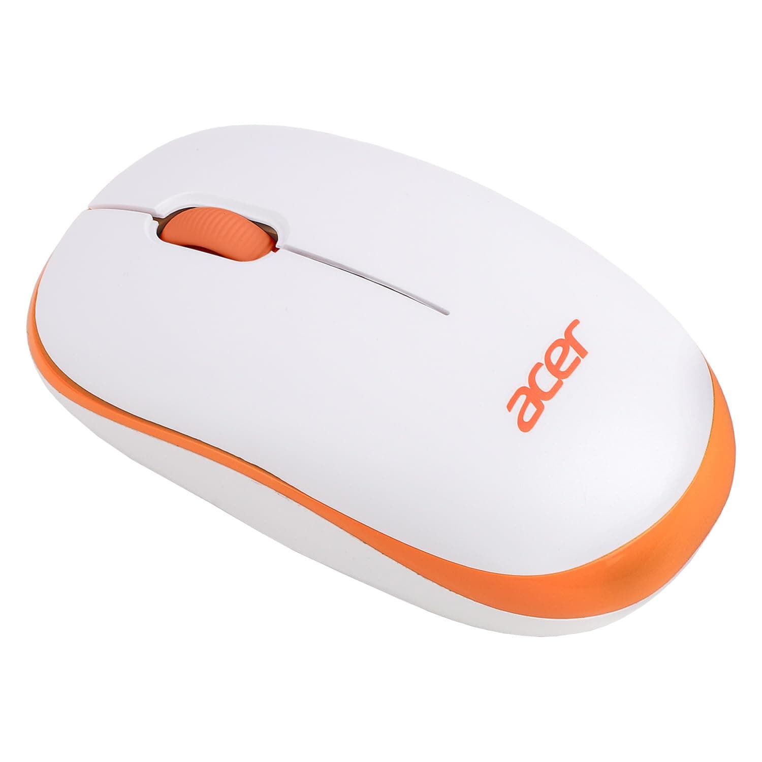 Wireless Mouse (1600 DPI/2.4 GHz Wireless Frequency/Optical Sensor/USB Dongle) | Color: White/Orange