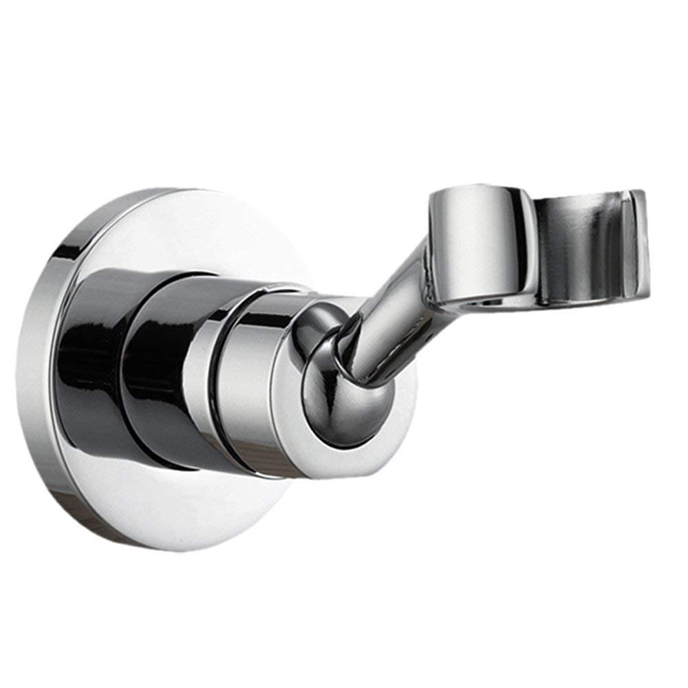 Hifina Brass Shower Head Bracket Holder Stepless Adjustable Wall Mount, Polished Chrome