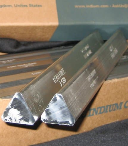 INDIUM BAR SOLDER SN99.3/CU.7 TRIANGLE BAR (1.6lb bar)