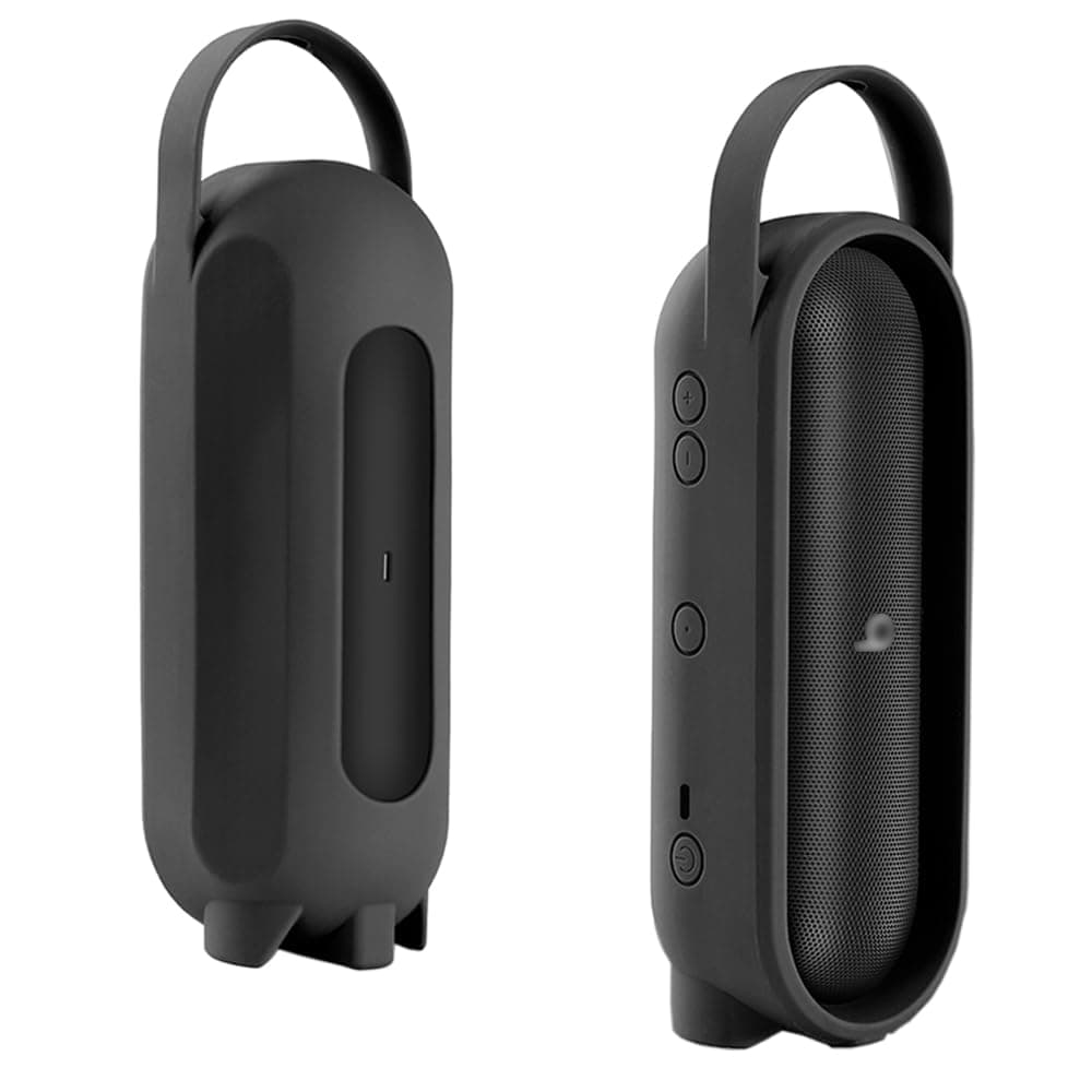 Protective Cover Carrying Silicone Case with Handle Compatible with Beats Pill Wireless Bluetooth Speaker (Black)