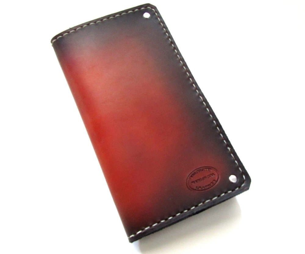 Men's Brown Sunburst Leather Wallet Can Be Personalized