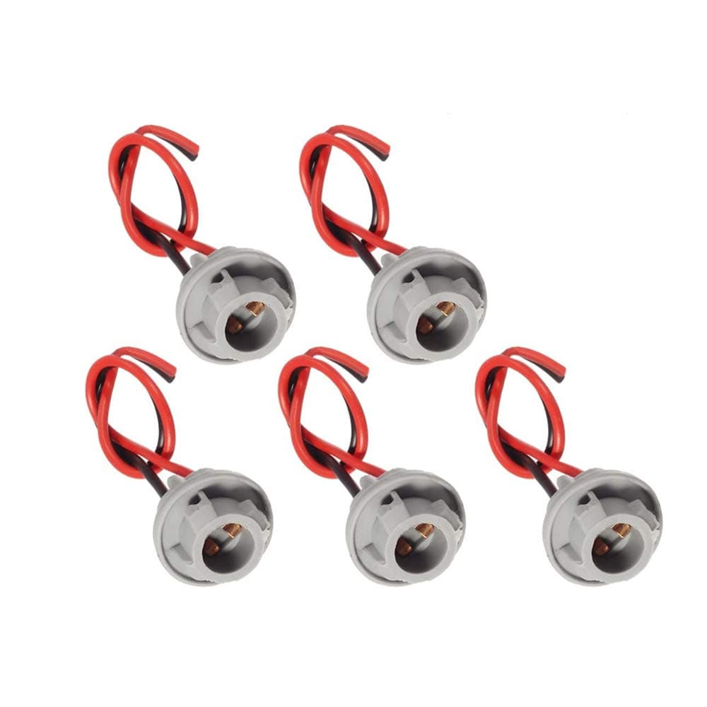 KOMAS 5 pcs T10 Replacement Plug Sockets Extened Wiring Harness pigtail for Cab Roof Running Marker light