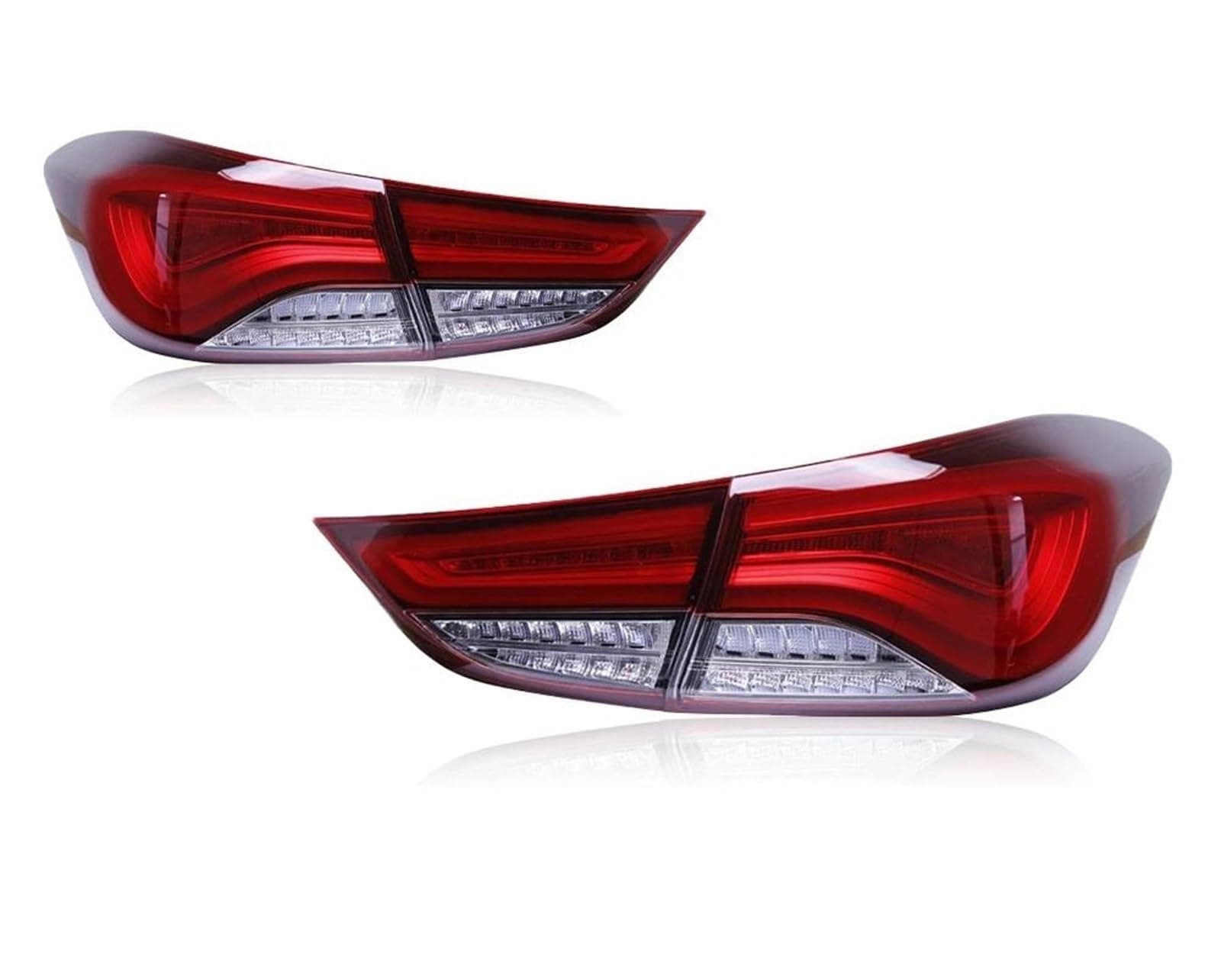 Tail Light LED Tail Lights For Hyundai For Elantra 2012-2014 DRL Fog Reverse Brake Signal Plug And Play Car Rear Tail Light Assembly Tail Light Rear Lamp(Red)