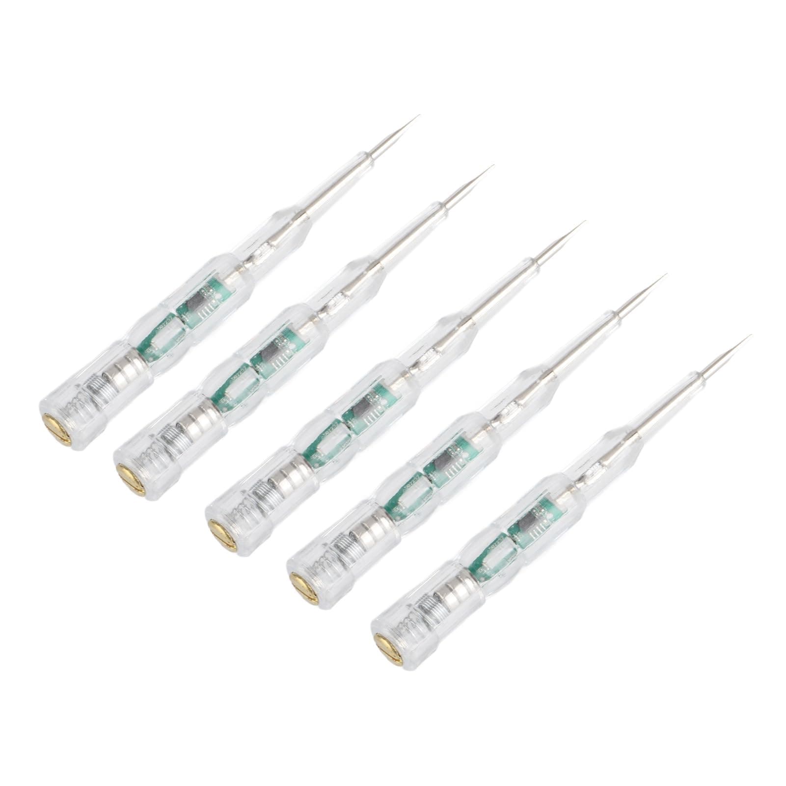 Rengu Electrical Tester Pen, Inductive 3mm Bit Safe 5 Pcs Multifunctional Bright Voltage Tester Screwdriver for Neutral Live Wire Judgment