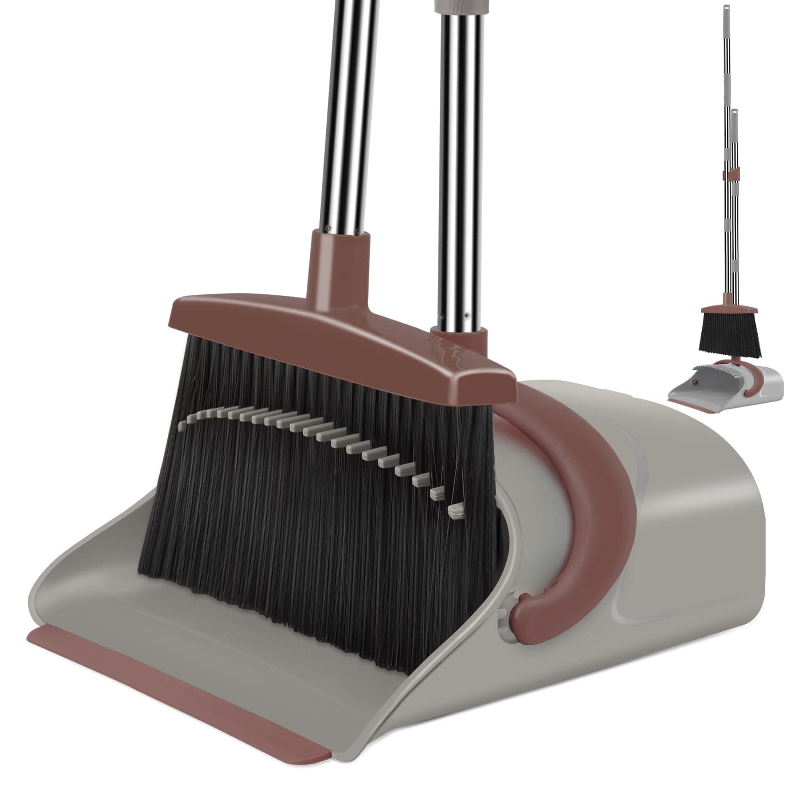 Brown Broom Dustpan Combo set