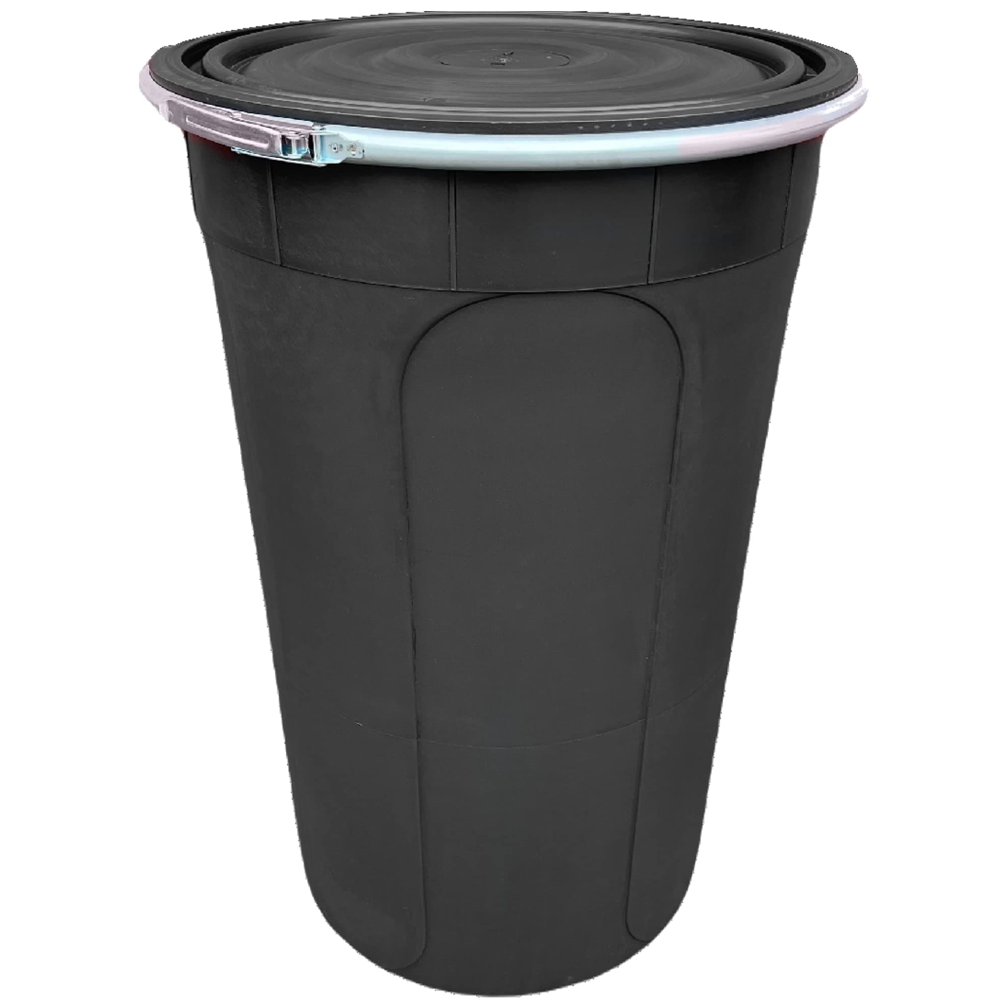 210L Large Shipping Drum, Plastic Barrel Drum Strong Industry Container for Export and Import Transportation Ship Drum UN Approved with Secure Clasp Lid 210 Litre Drum