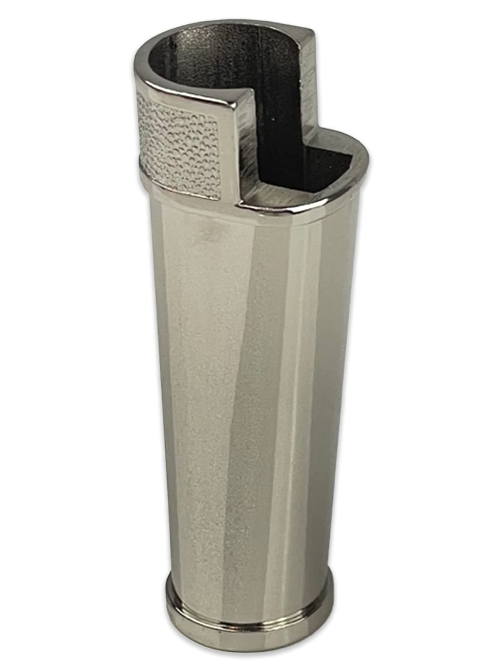Blank Clipper Metal Lighter Case Customizable Reusable Lighter Cover for Clipper lighters - Single case (Silver)