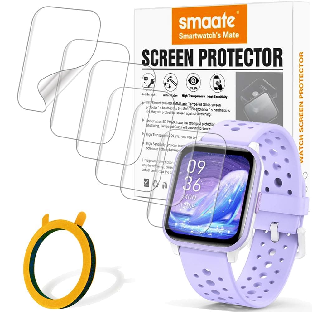 Soft Screen Protector Compatible with Butele H69 0.96 inches smart Watch, 6 Pieces, Full coverage, Bubble Self-healing