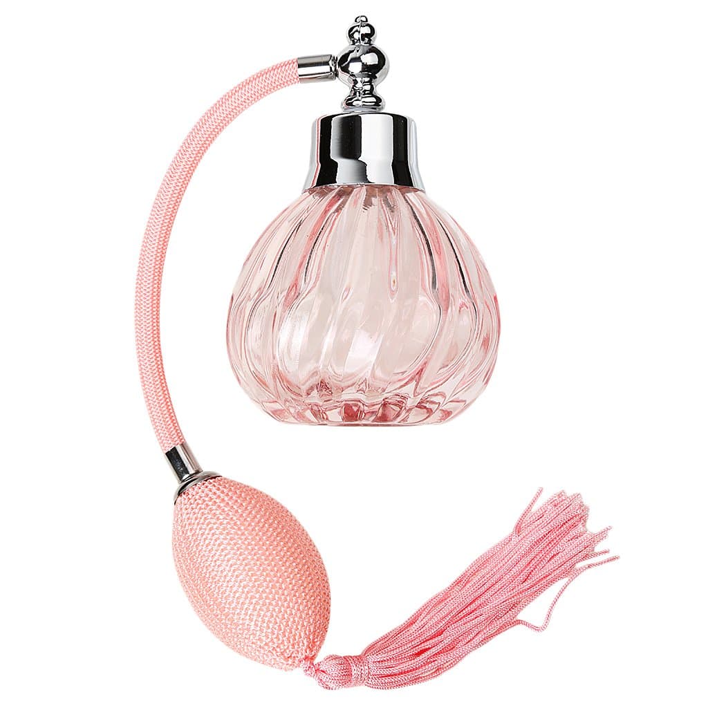 Jili Online Refillable Crystal Empty Perfume Bottle with Long Atomizer Spray Women Wedding Gift Decors - Pink