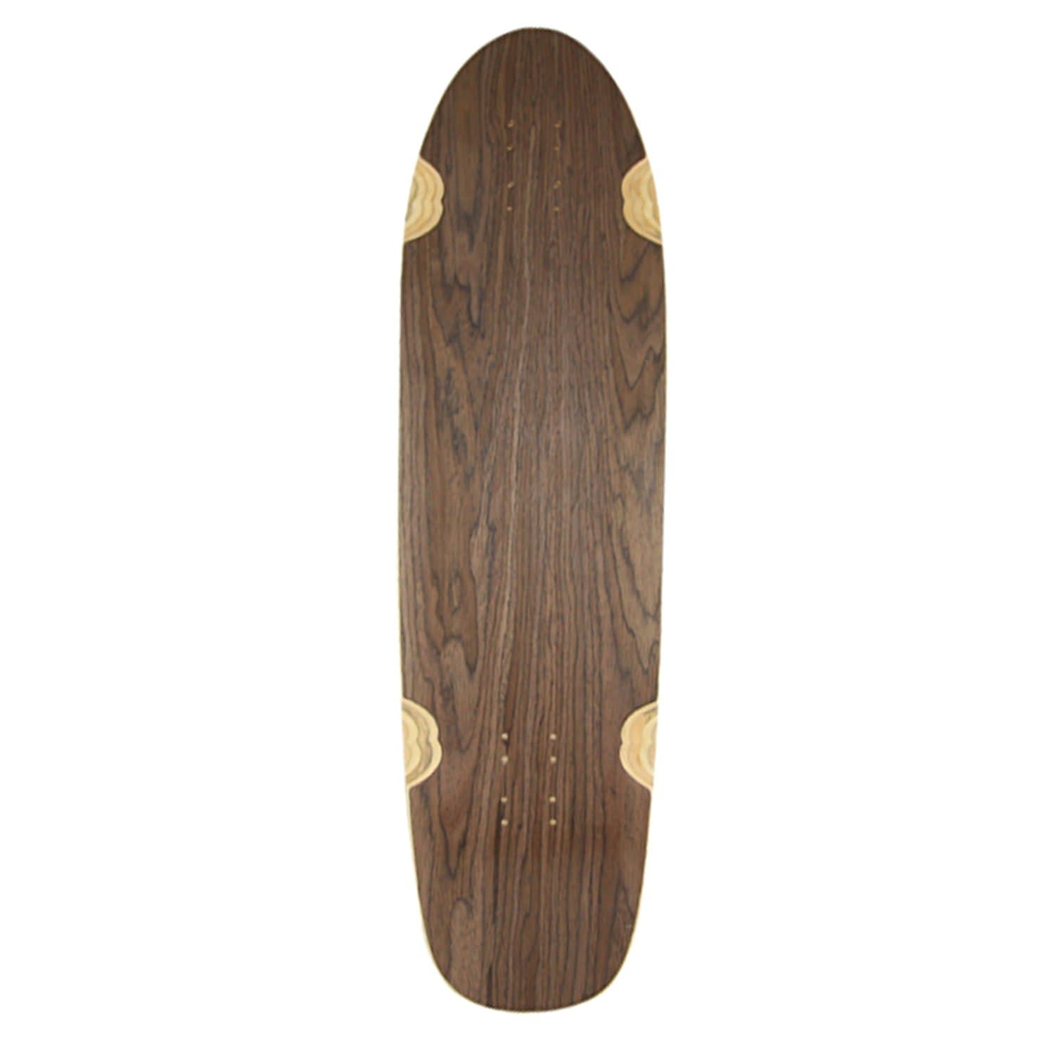WoodStock 34" Dark Walnut Kicktail Longboard Deck - Blank