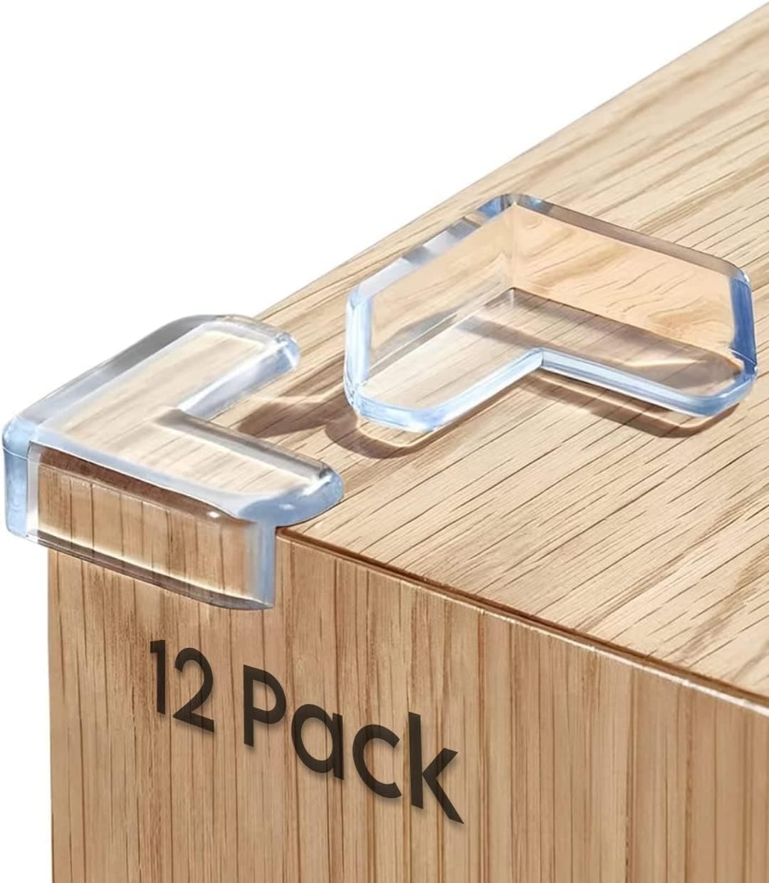 Vn careSilicon Corner Protector for Sharp Edges, Table Corners Edge Protector for Kids, Bed Corners Edge Protector for Furniture, Baby Proofing Edge & Corner Guards (Transparent, Pack of 12)