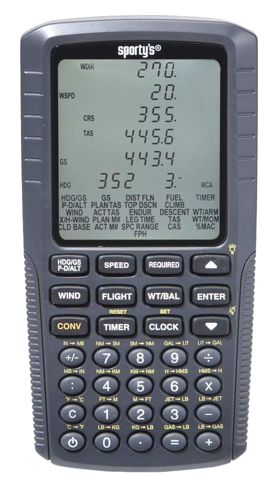 Sporty's Electronic E6B Flight Computer for Pilots