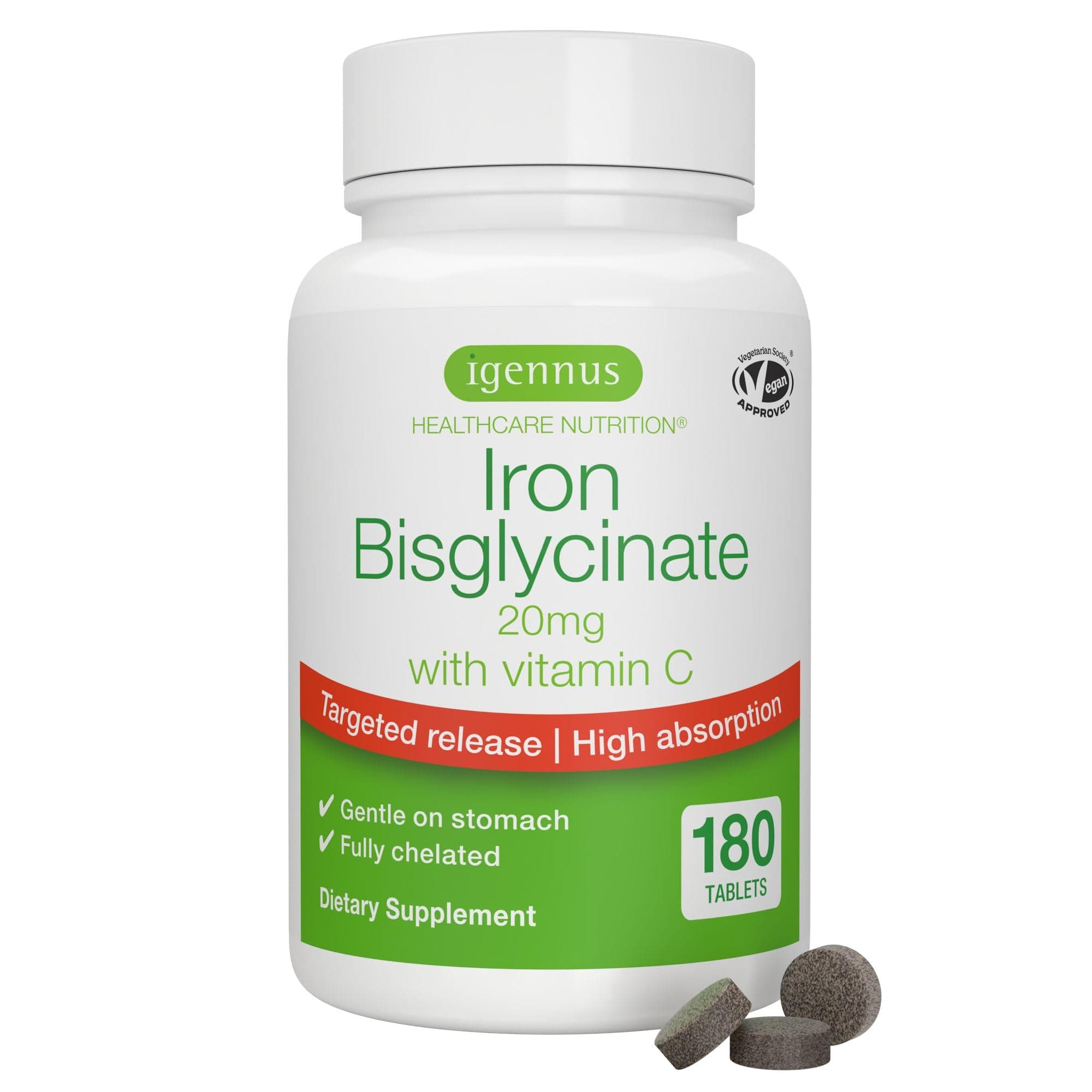 High Absorption Iron Bisglycinate 20mg