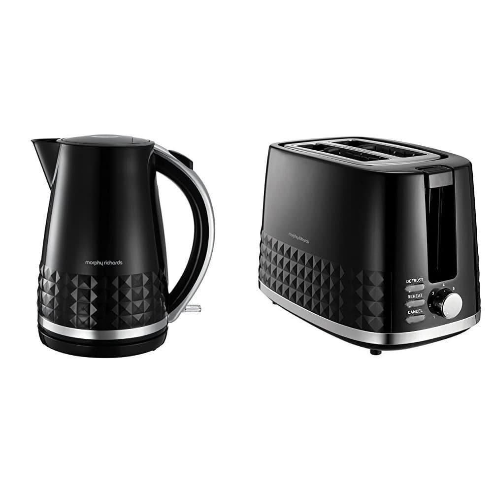 Morphy Richards Dimensions 2 Slice Toaster and Jug Kettle - Black
