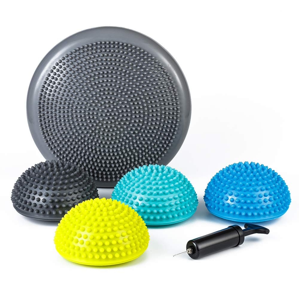 StrongTek Hedgehog Balance Pods with Hand Pump, Stability Balance Trainer Dot...