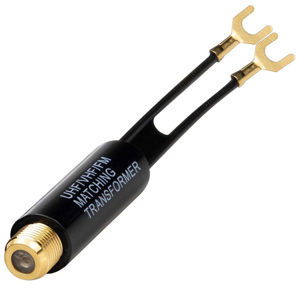 Ancable 1-Pack Gold Plated - 75 Ohm to 300 Ohm Adapter - UHF/VHF/FM Balun Transformer - Antenna Transformer Converter Adapters with F Female Jack for TV, Radio, Coax Antenna