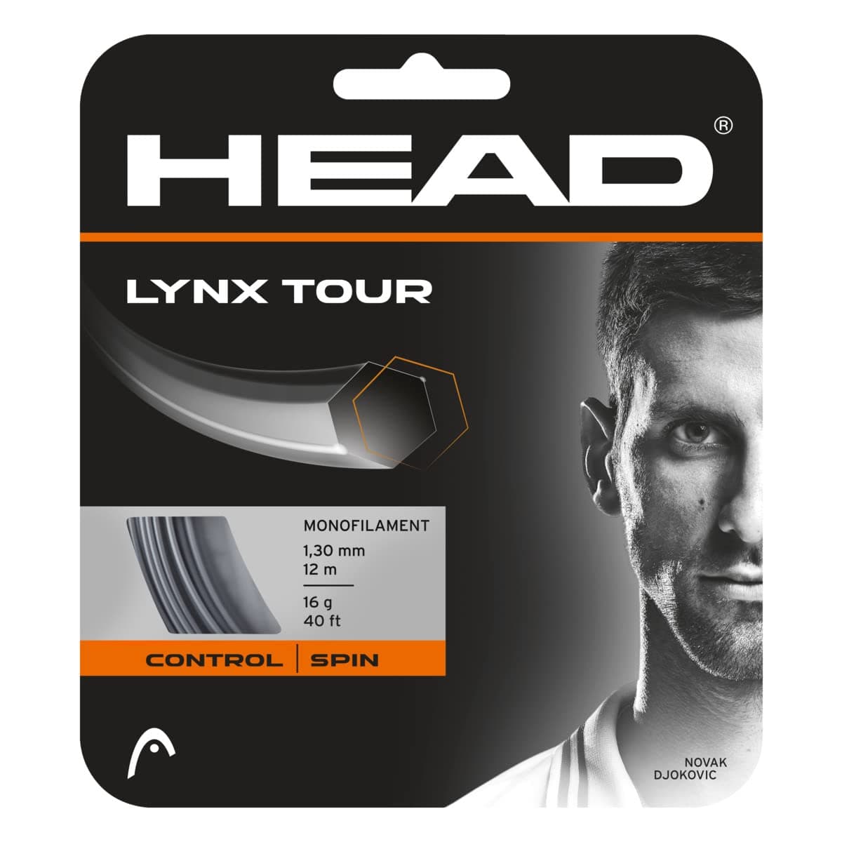 Lynx Tour 17L Tennis String (Grey) – High Control & Durability Monofilament – 12m
