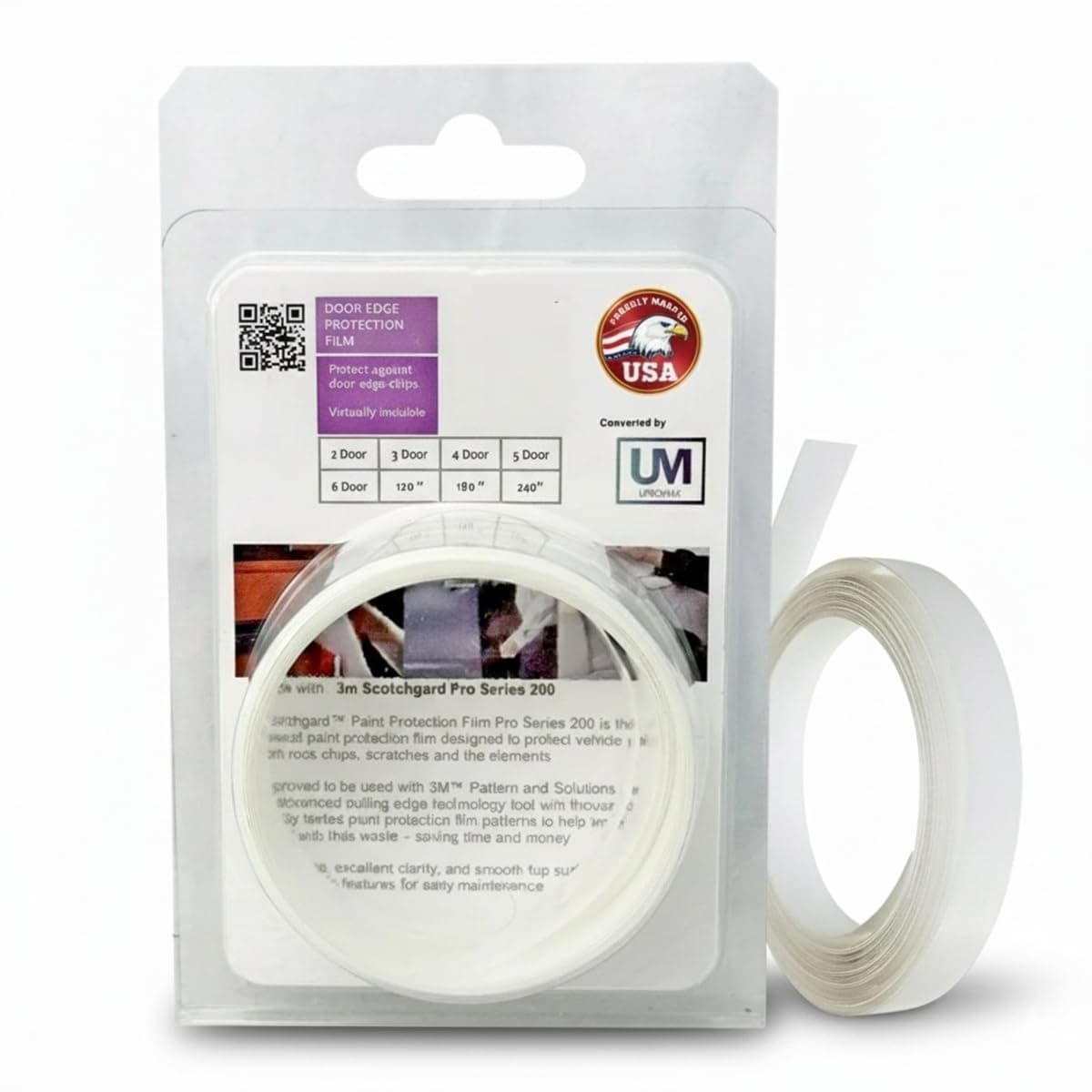 Door Edge Protector PRE-Cut Guard Scratch 3M Scotchgard Protection Film Clear Invisible Universal Car Truck (4 Doors)