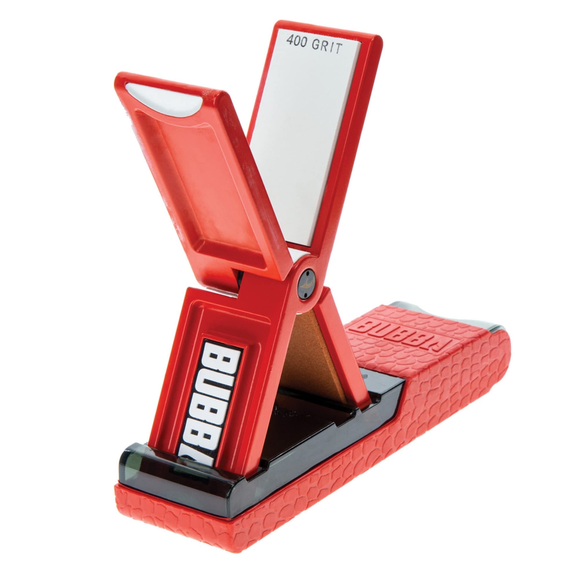 BubbaAtlus Knife Sharpener with Non-Slip Grip Base and Sharpener Sheath for Manual Knife Sharpening for Any Blade