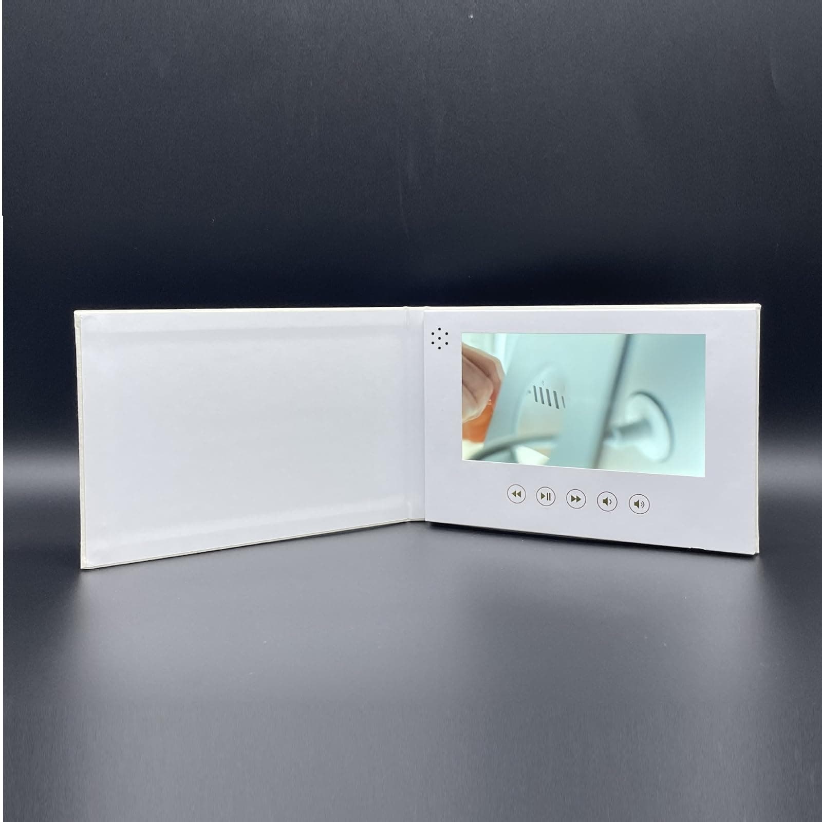 Video Greeting Card, Electronic Video Brochure with LCD Screen, Support Picture and Video DIY, Wedding Decorations and Gift(7in)
