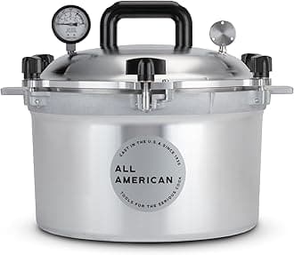All American 1930: 15.5qt Pressure Cooker/Canner (The 915) - Exclusive Metal-to-Metal Sealing System - Easy to Open & Close - Suitable for Gas, Electric, or Flat Top Stoves - Made in the USA
