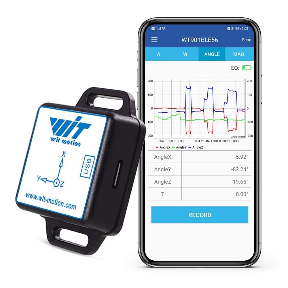 [Bluetooth 5.0 Accelerometer+Inclinometer] WT901BLECL MPU9250 High-Precision 9-axis Gyroscope+Angle(XY 0.2° Accuracy)+Magnetometer with Kalman Filter, Low-Power 3-axis AHRS IMU Sensor for Arduino