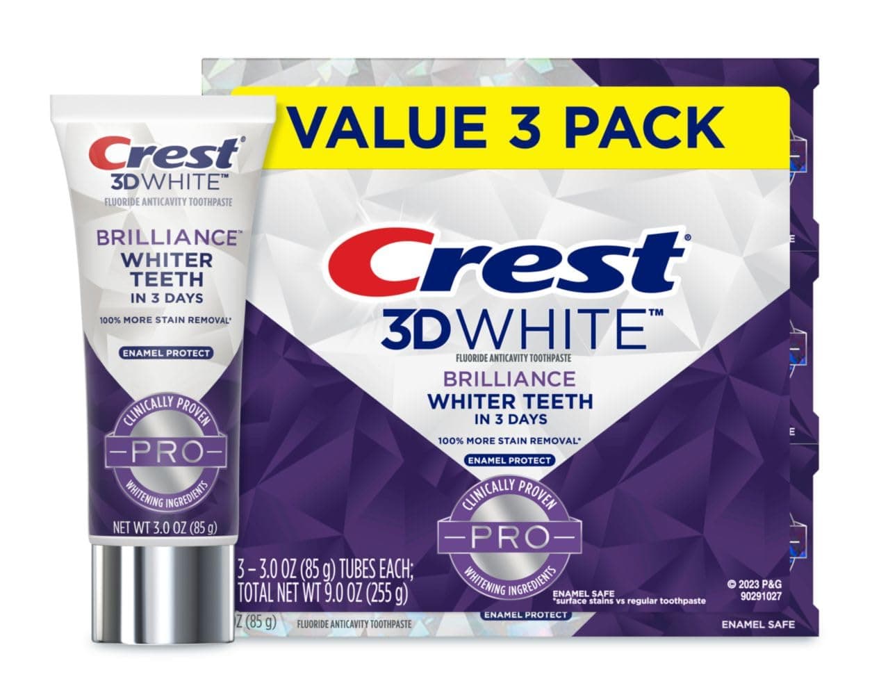 Crest3D White Brilliance Pro Enamel Protect 3oz 3 Pack