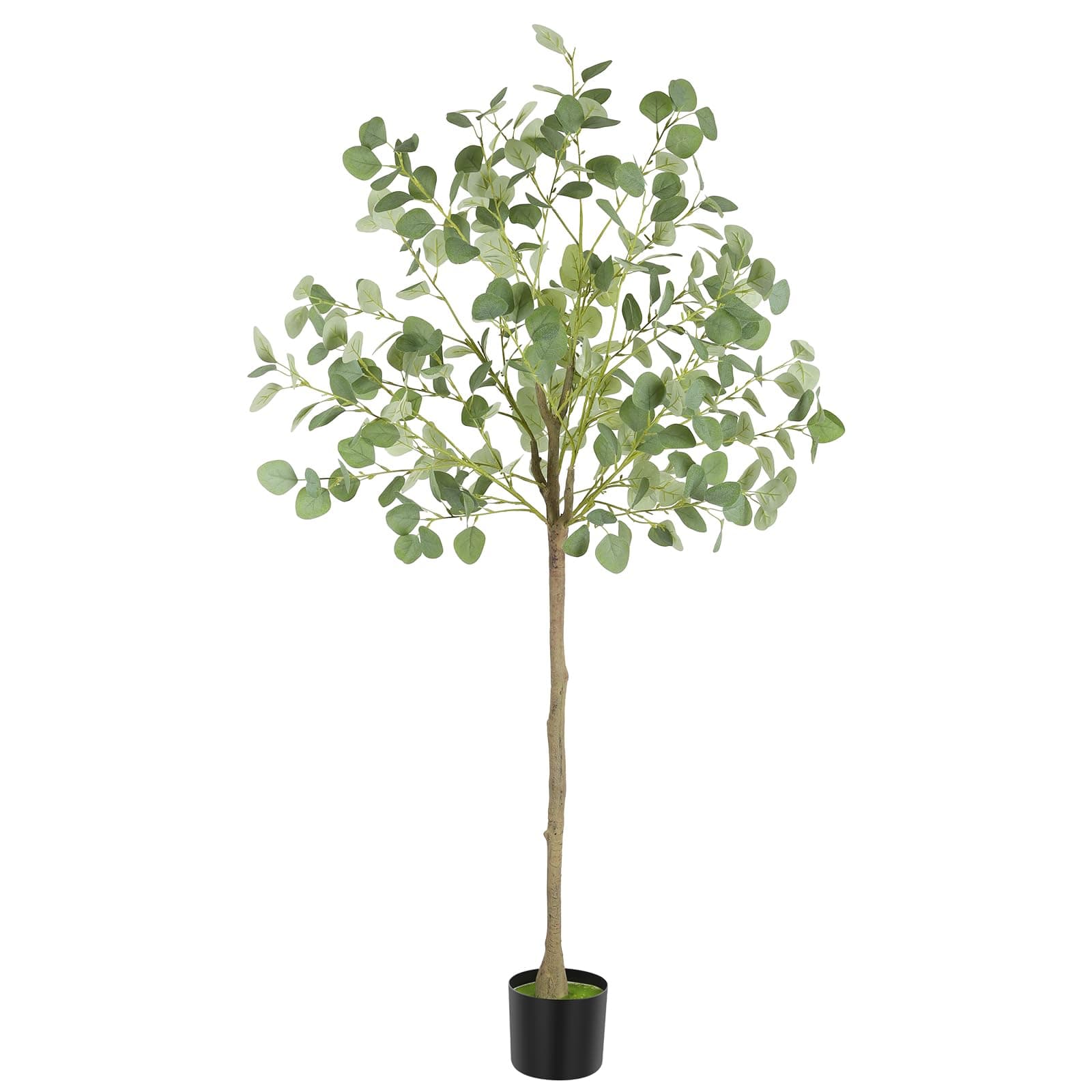 Artificial Eucalyptus Tree,5FT Tall Modern Large Fake Plant Decor,Faux Eucalyptus Tree for Living Room,Bedroom,Entryway, Home Office Indoor Decor