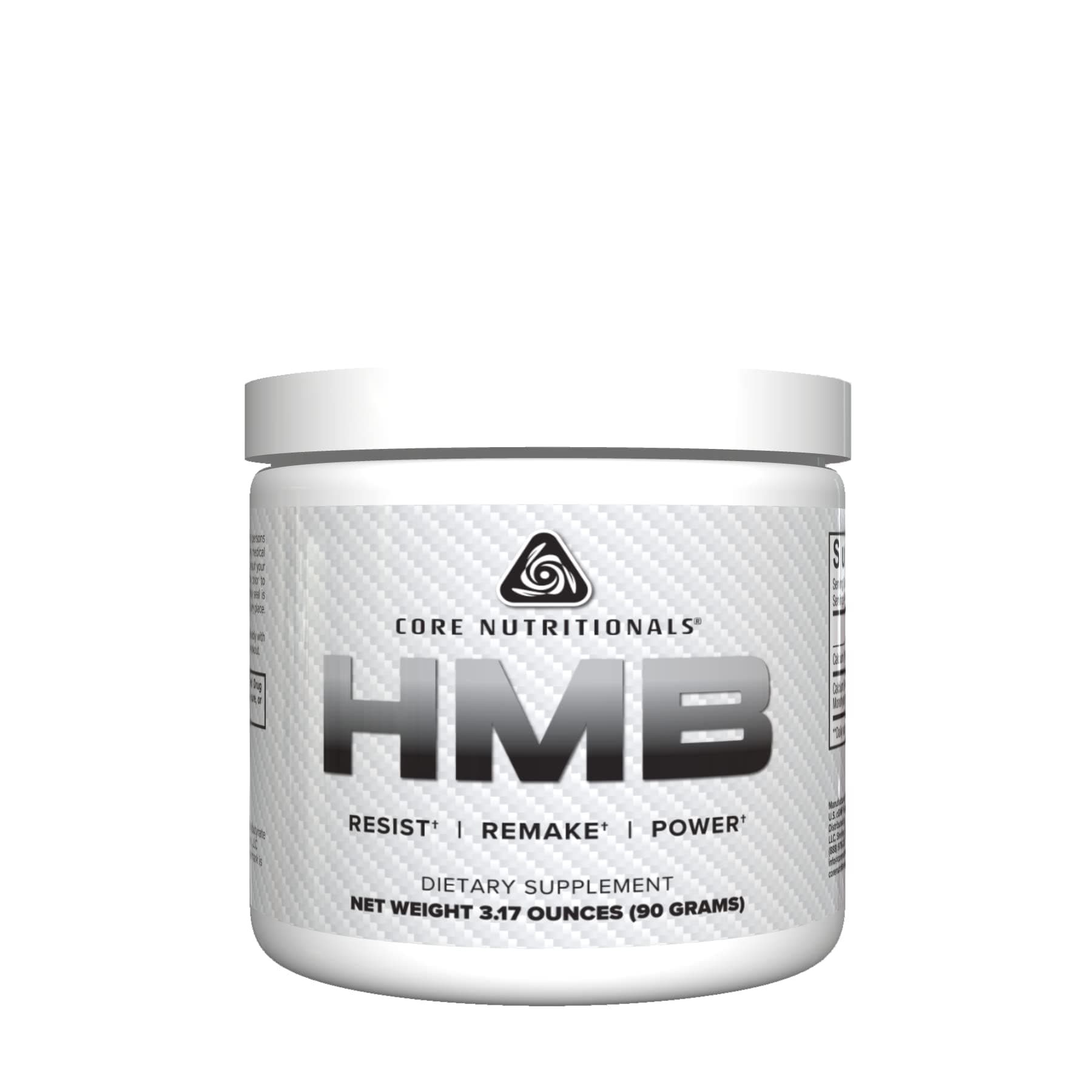 Core Nutritionals HMB (Beta-Hydroxy Beta-Methylbutyrate) | Recovery Support | Increase Power Output & Reduce Muscle Breakdown | 90 Servings (Unflavored)
