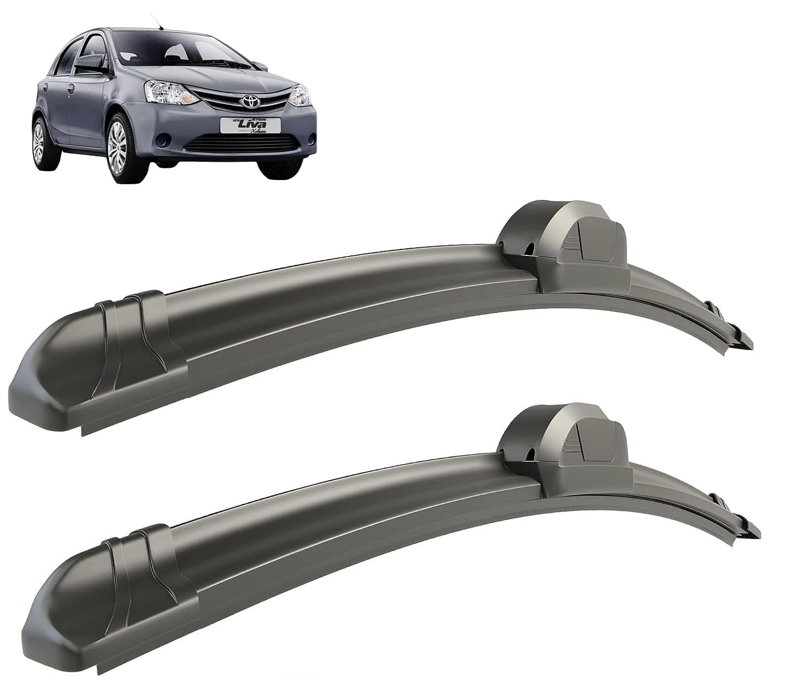 Windshield Car Wiper Blades Compatibility With Etios Liva (Model : 2013-2018), Etios Liva Wiper Blades - Set of 1Pc (D-26)