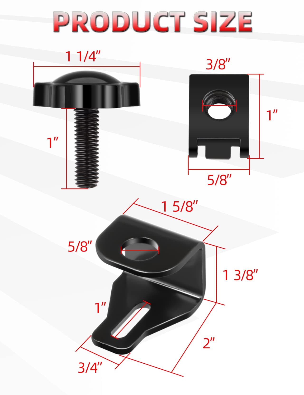 Amazicha Saddlebag Security System Theft Deterrent Bolts Saddle Bag Locks Mounting Screws Compatible for Harley Davidson Touring Road King Street Glide Electra Glide Road Glide 1993-2019